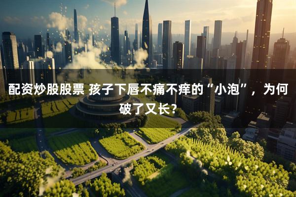 配资炒股股票 孩子下唇不痛不痒的“小泡”，为何破了又长？